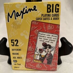 Hallmark Maxine‎ Big Playing Cards Deck 52 Different Age Jokes plus Floyd Jokers